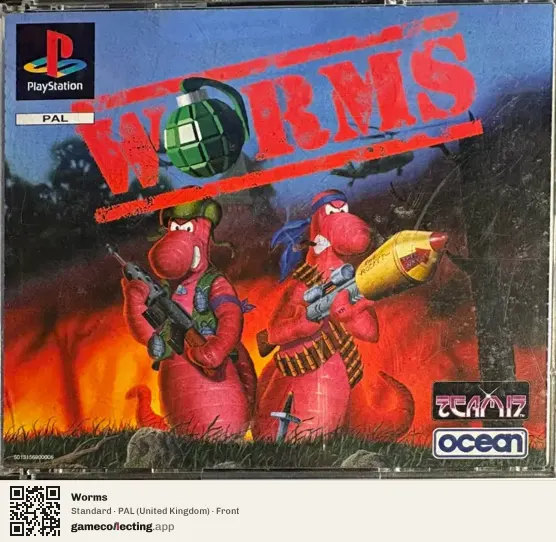 Worms PlayStation, United Kingdom box front