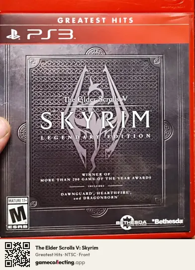 The Elder Scrolls V: Skyrim PlayStation 3, NTSC box front