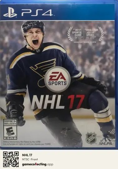 NHL 17 PlayStation 4, NTSC box front