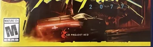 Cyberpunk 2077, the ESRB box on its front