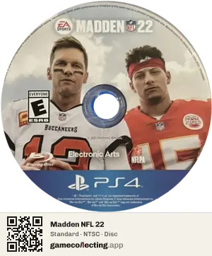 Madden NFL 22 PlayStation 4, NTSC disc