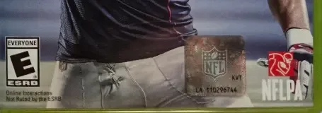 Madden NFL 17, the ESRB box on its front