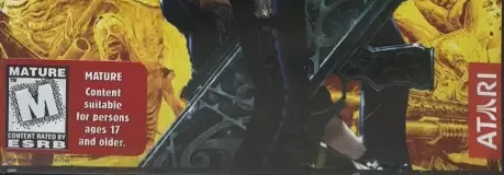 Bullet Witch, the ESRB box on its front