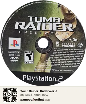 Tomb Raider: Underworld PlayStation 2, NTSC disc
