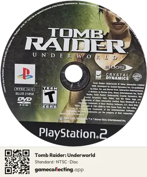 Tomb Raider: Underworld PlayStation 2, NTSC disc