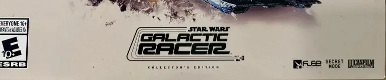 Star Wars: Galactic Racer, the ESRB box on its front