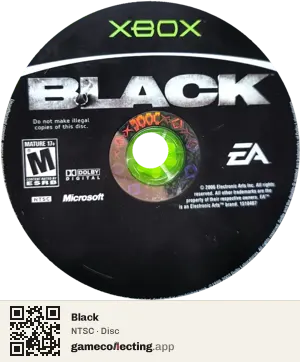 Black Xbox, NTSC disc