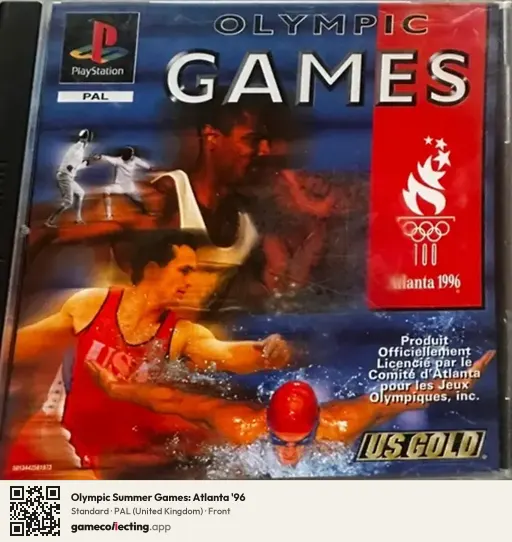 Olympic Summer Games: Atlanta '96 PlayStation, United Kingdom box front