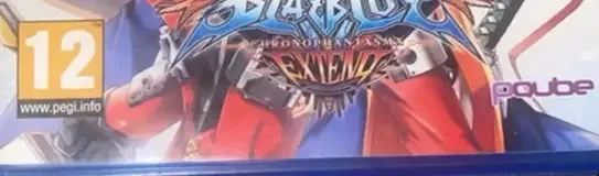 BlazBlue: Chrono Phantasma Extend, the PEGI square on its front