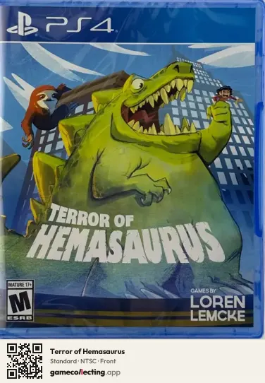 Terror of Hemasaurus PlayStation 4, NTSC box front