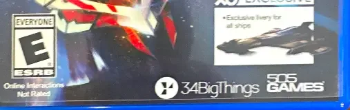 Redout, the ESRB box on its front