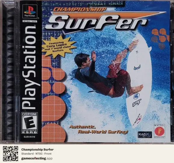 Championship Surfer PlayStation, NTSC box front