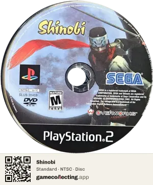 Shinobi PlayStation 2, NTSC disc