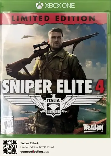 Sniper Elite 4 Xbox One, NTSC box front
