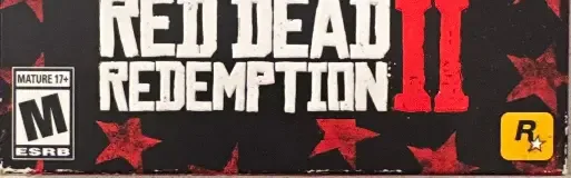 Red Dead Redemption 2, the ESRB box on its front