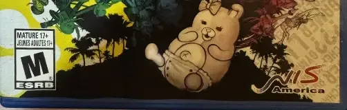 Danganronpa 1-2 Reload, the ESRB box on its front