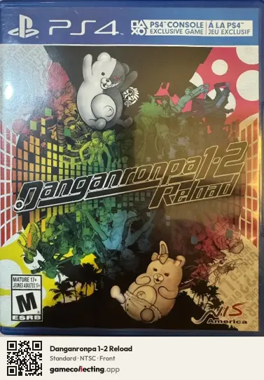 Danganronpa 1-2 Reload PlayStation 4, NTSC box front