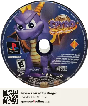 Spyro: Year of the Dragon PlayStation, NTSC disc