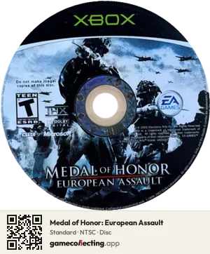 Medal of Honor: European Assault Xbox, NTSC disc