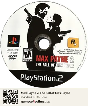 Max Payne 2: The Fall of Max Payne PlayStation 2, NTSC disc