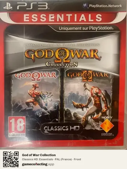God of War Collection PlayStation 3, France box front