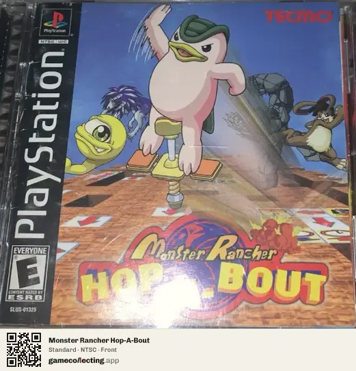 Monster Rancher Hop-A-Bout PlayStation, NTSC box front