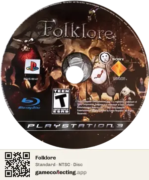 Folklore PlayStation 3, NTSC disc