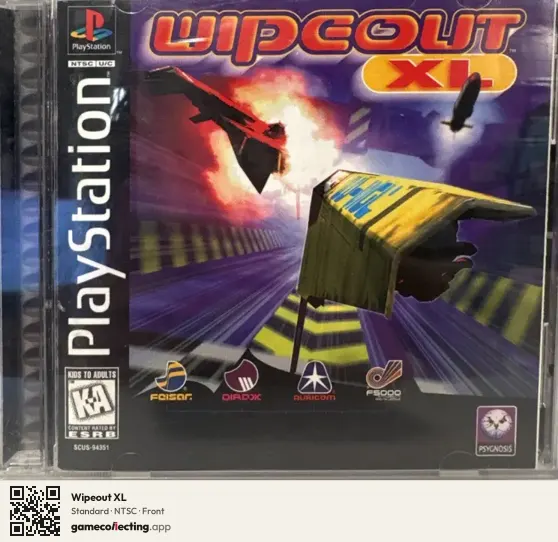 Wipeout XL PlayStation, NTSC box front
