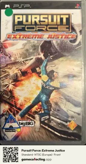 Pursuit Force: Extreme Justice PlayStation Portable, Europe box front