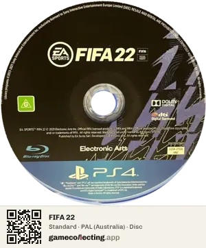 FIFA 22 PlayStation 4, PAL disc