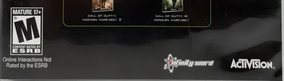 Call of Duty: Modern Warfare Collection, the ESRB box on its front