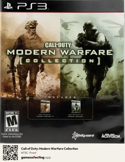 Call of Duty: Modern Warfare Collection PlayStation 3, NTSC box front