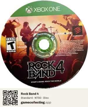 Rock Band 4 Xbox One, NTSC disc
