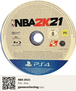 NBA 2K21 PlayStation 4, PAL disc