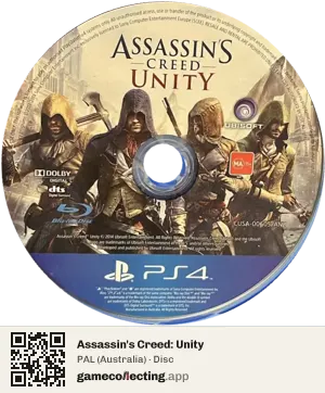 Assassin's Creed: Unity PlayStation 4, PAL disc
