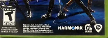 Rock Band 3, the ESRB box on its front