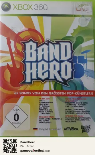 Band Hero Xbox 360, PAL box front