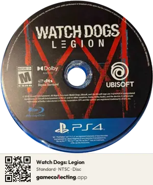 Watch Dogs: Legion PlayStation 4, NTSC disc