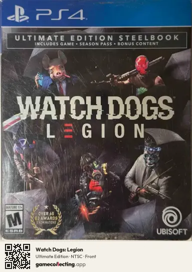 Watch Dogs: Legion PlayStation 4, NTSC box front