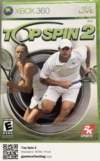 Top Spin 2 Xbox 360, NTSC box front
