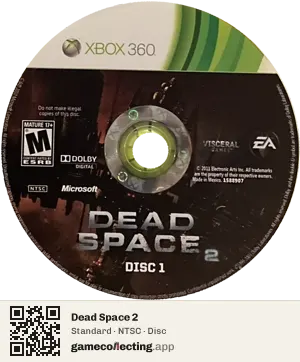 Dead Space 2 Xbox 360, NTSC disc