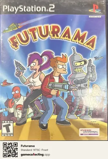 Futurama PlayStation 2, NTSC box front