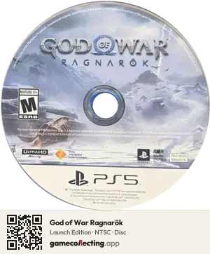 God of War Ragnarök PlayStation 5, NTSC disc