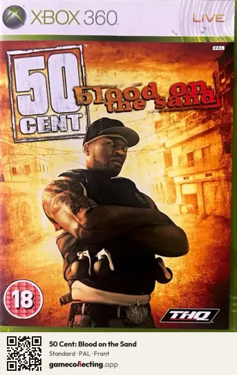 50 Cent: Blood on the Sand Xbox 360, PAL box front