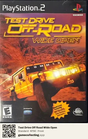Test Drive Off Road Wide Open PlayStation 2, NTSC box front
