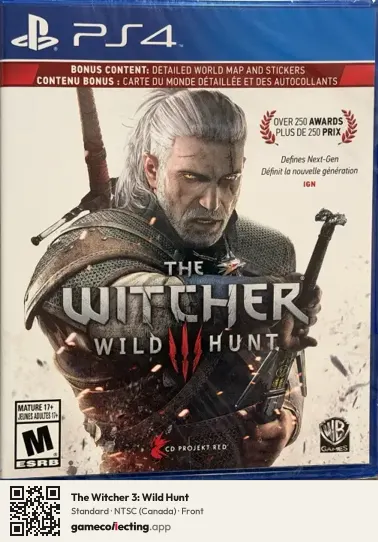The Witcher 3: Wild Hunt PlayStation 4, Canada box front