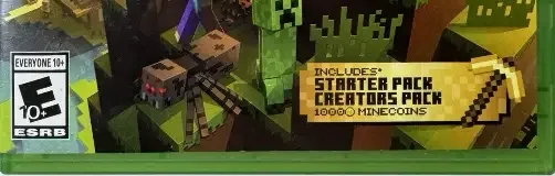 Minecraft, the ESRB box on its front
