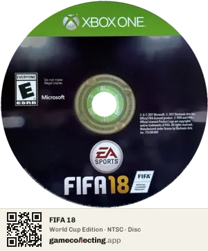 FIFA 18 Xbox One, NTSC disc