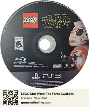 LEGO Star Wars: The Force Awakens PlayStation 3, NTSC disc