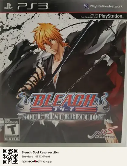 Bleach: Soul Resurrección PlayStation 3, NTSC box front